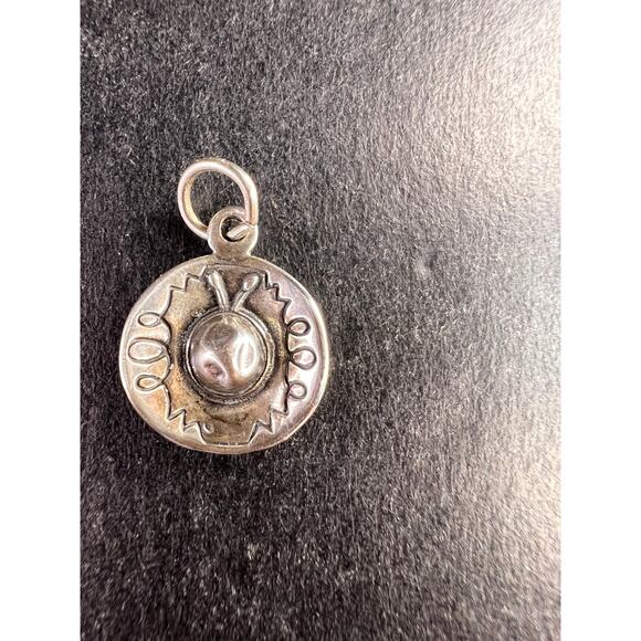 Vintage Sterling Silver Sombrero Hat Pendant Charm - Picture 1 of 8